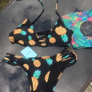 Cupshe NWT pineapple bikini